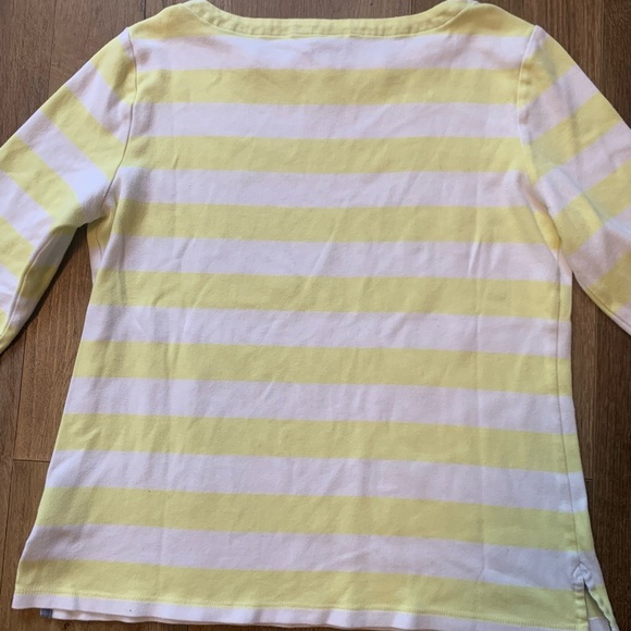 Nautica Striped Yellow and White Women's Top - Picture 7 of 8